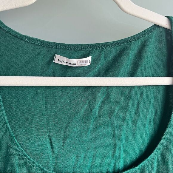 Reformation Green Isla Square Neck Top‎ - Picture 7 of 7